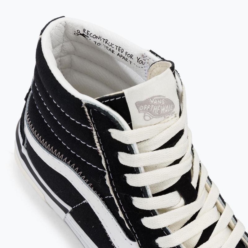 Vans SK8-Hi Reconstruct black/true white shoes 8