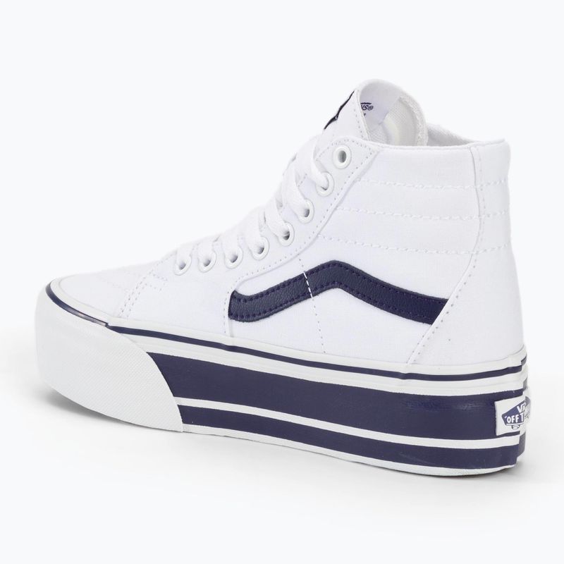 Vans UA SK8-Hi Tapered Stackform Sport Stripes navy true/white shoes 3