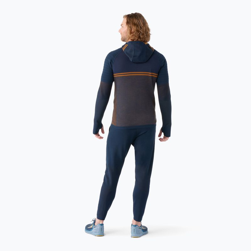 Men's Smartwool Intraknit Merino Tech deep navy-fox brown thermal sweatshirt 2