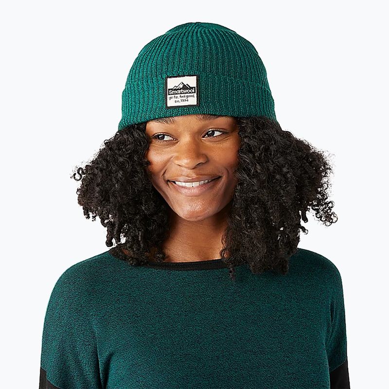 Smartwool winter beanie Smartwool Patch emerald green heather 7