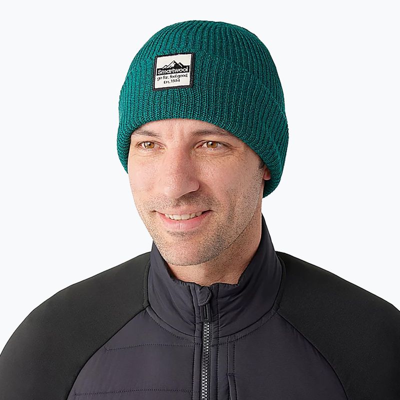 Smartwool winter beanie Smartwool Patch emerald green heather 8