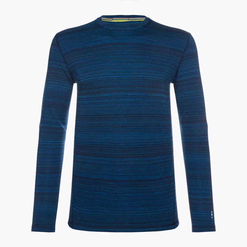 Men's thermal base layer sweatshirt Smartwool Merino 250 Baselayer Crew Boxed deep navy color shift 3