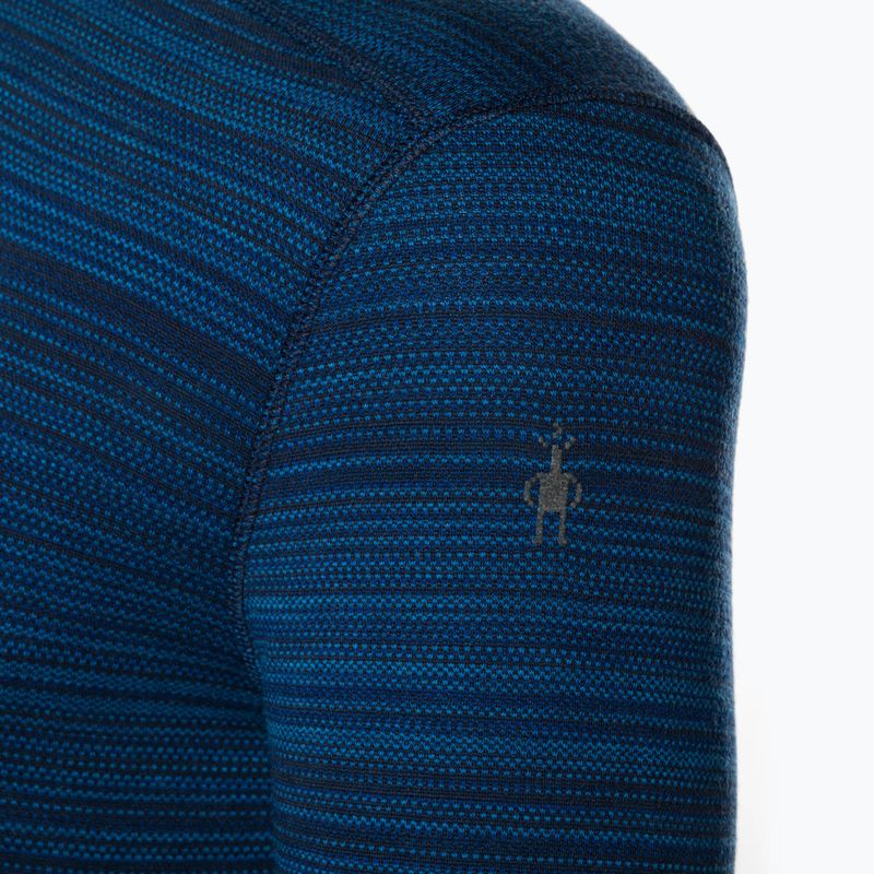 Men's thermal base layer sweatshirt Smartwool Merino 250 Baselayer Crew Boxed deep navy color shift 5