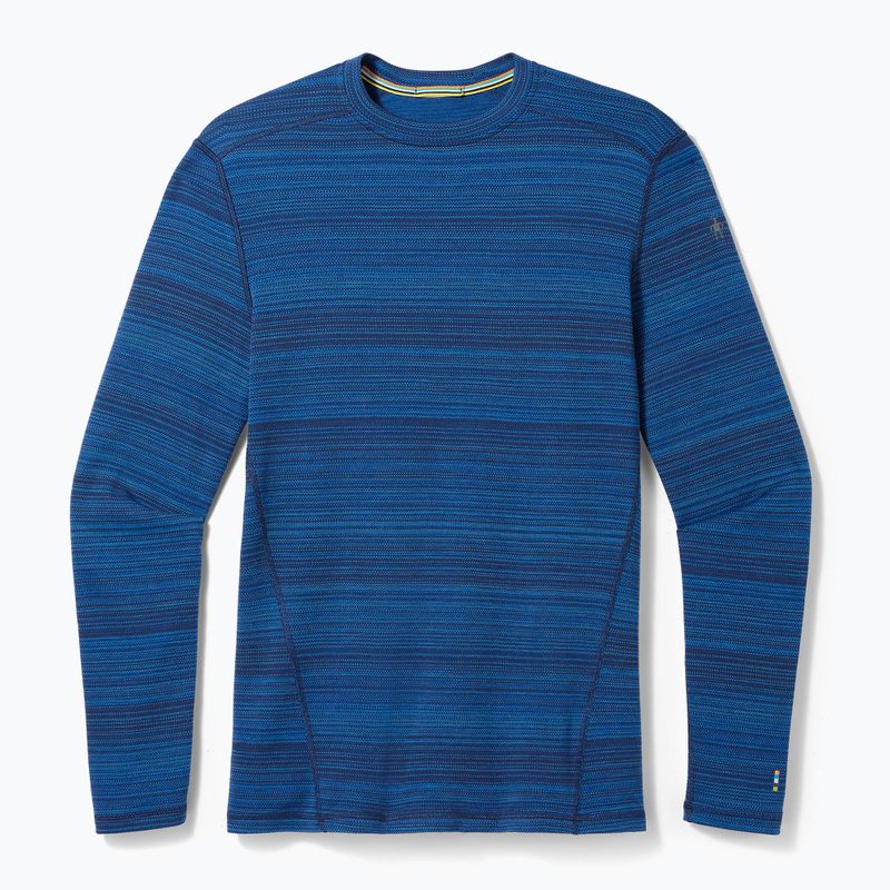 Men's thermal base layer sweatshirt Smartwool Merino 250 Baselayer Crew Boxed deep navy color shift 6