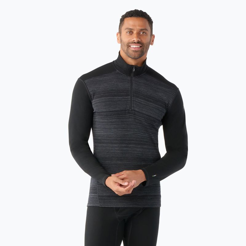 Men's Smartwool Merino 250 Baselayer 1/4 Zip boxed thermal longsleeve black colour shift