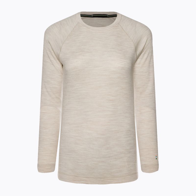 Women's thermal base layer sweatshirt Smartwool Merino 250 Baselayer Crew Boxed almond heather 3