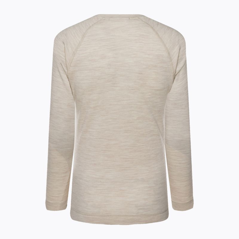 Women's thermal base layer sweatshirt Smartwool Merino 250 Baselayer Crew Boxed almond heather 4