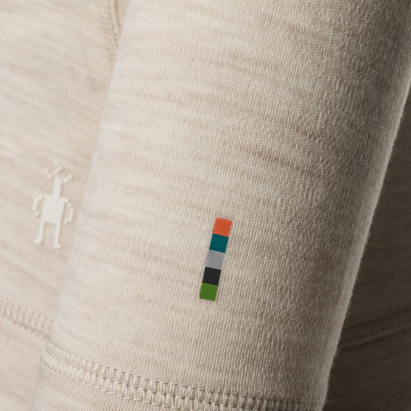 Women's thermal base layer sweatshirt Smartwool Merino 250 Baselayer Crew Boxed almond heather 5
