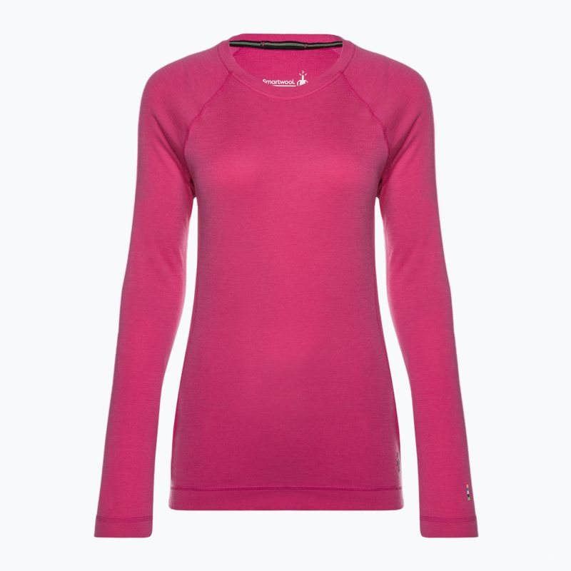 Women's thermal base layer sweatshirt Smartwool Merino 250 Baselayer Crew Boxed power pink 3