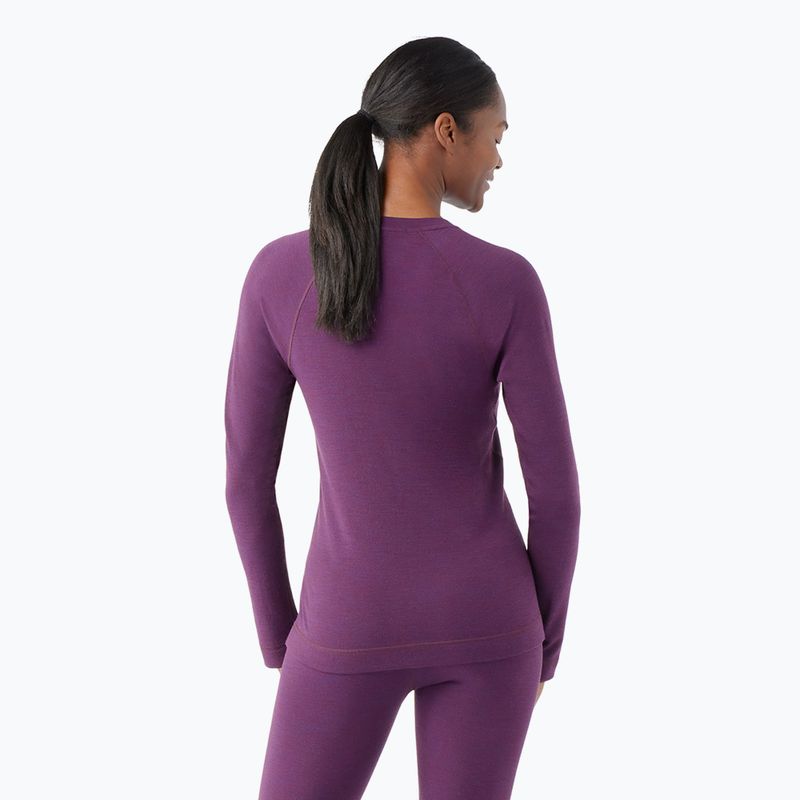 Women's thermal base layer sweatshirt Smartwool Merino 250 Baselayer Crew Boxed purple iris heather 2