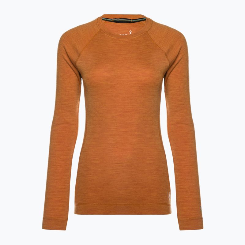 Women's thermal base layer sweatshirt Smartwool Merino 250 Baselayer Crew Boxed marmalade heather 3