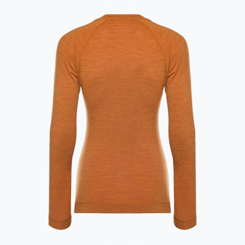 Women's thermal base layer sweatshirt Smartwool Merino 250 Baselayer Crew Boxed marmalade heather 4