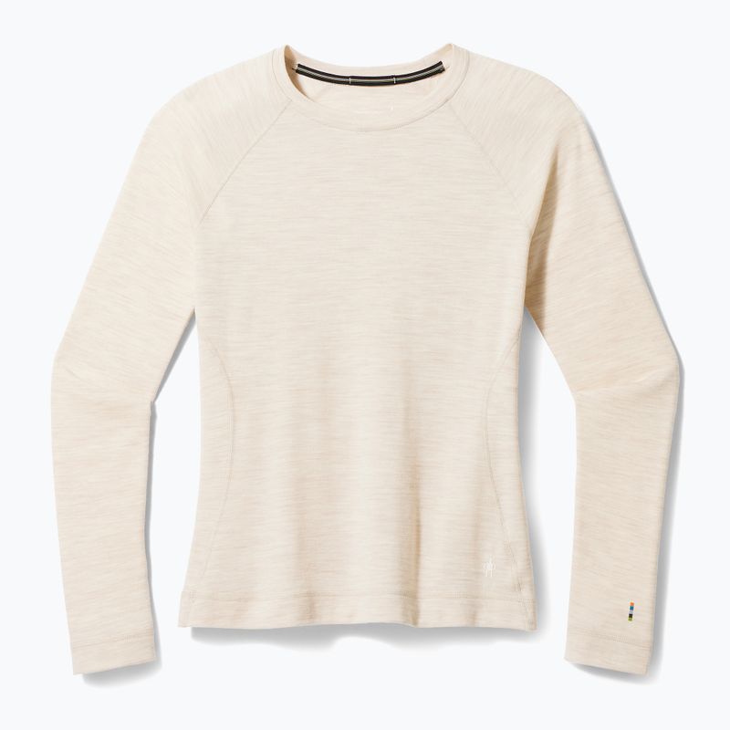 Women's thermal base layer sweatshirt Smartwool Merino 250 Baselayer Crew Boxed almond heather 6