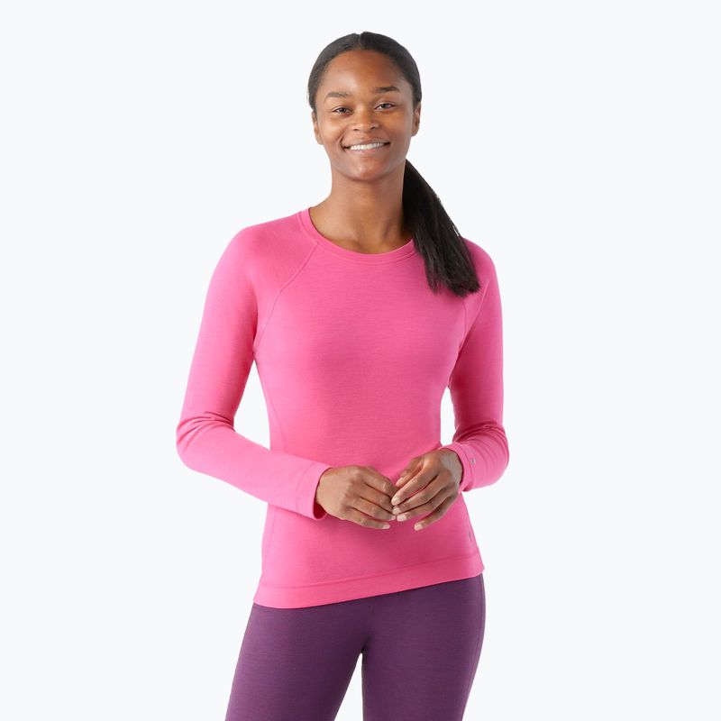 Women's Smartwool Merino 250 Baselayer Crew boxed power pink thermal T-shirt