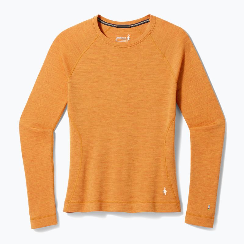 Women's thermal base layer sweatshirt Smartwool Merino 250 Baselayer Crew Boxed marmalade heather 6