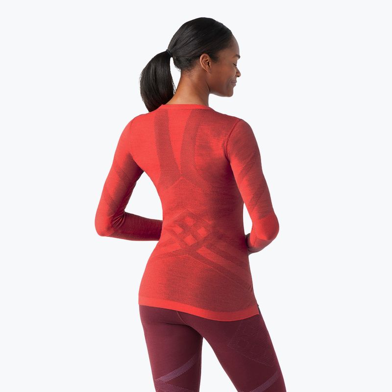 Women's thermal base layer sweatshirt Smartwool Intraknit Thermal Merino Baselayer Crew scarlet/black 6