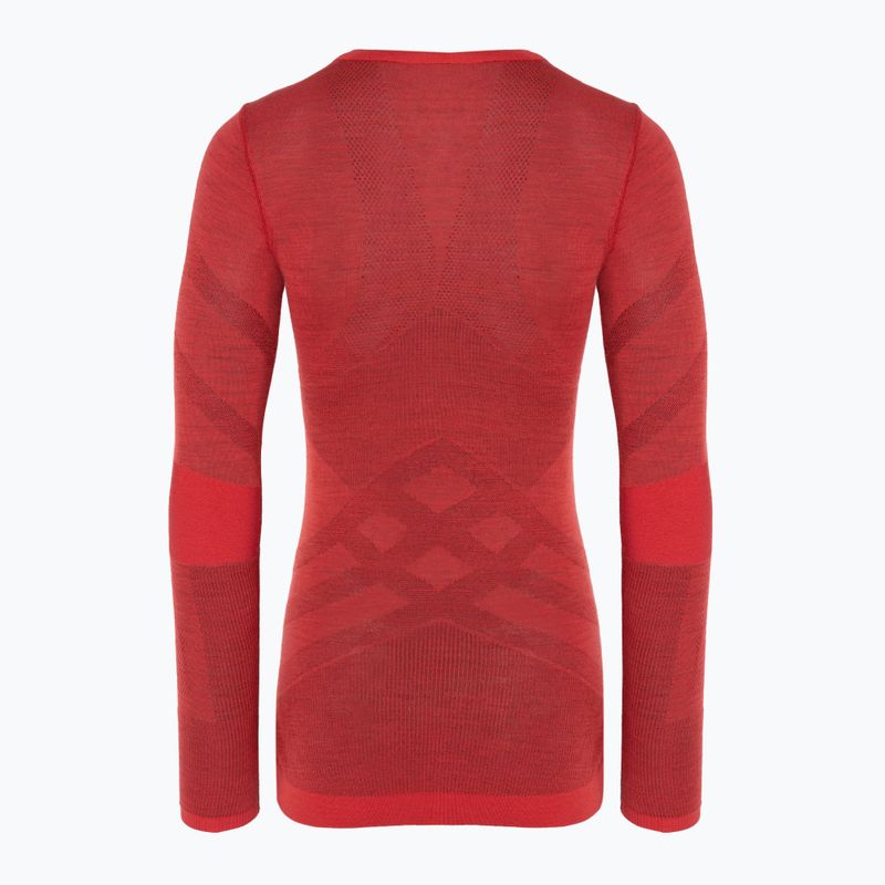 Women's thermal base layer sweatshirt Smartwool Intraknit Thermal Merino Baselayer Crew scarlet/black 2
