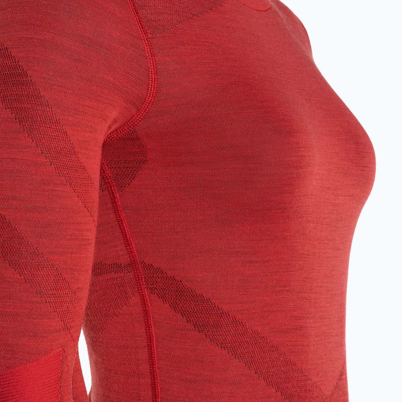 Women's thermal base layer sweatshirt Smartwool Intraknit Thermal Merino Baselayer Crew scarlet/black 3
