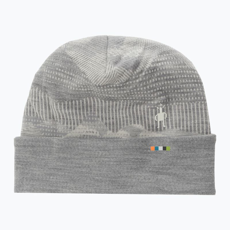 Smartwool Merino Reversible Cuffed light gray mountain scape cap 5