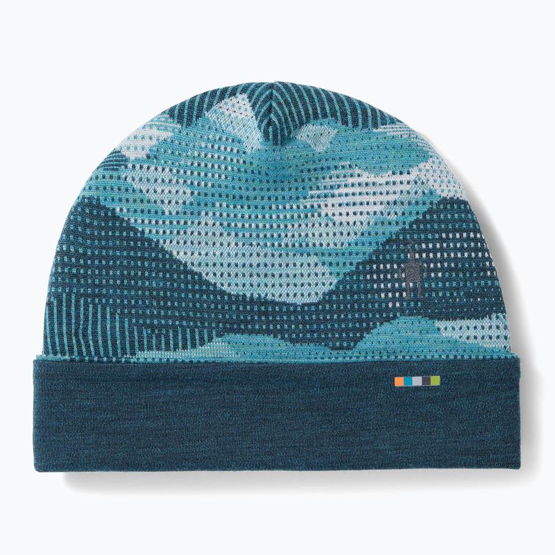 Smartwool Merino Reversible Cuffed cap twilight blue mtn scape 6