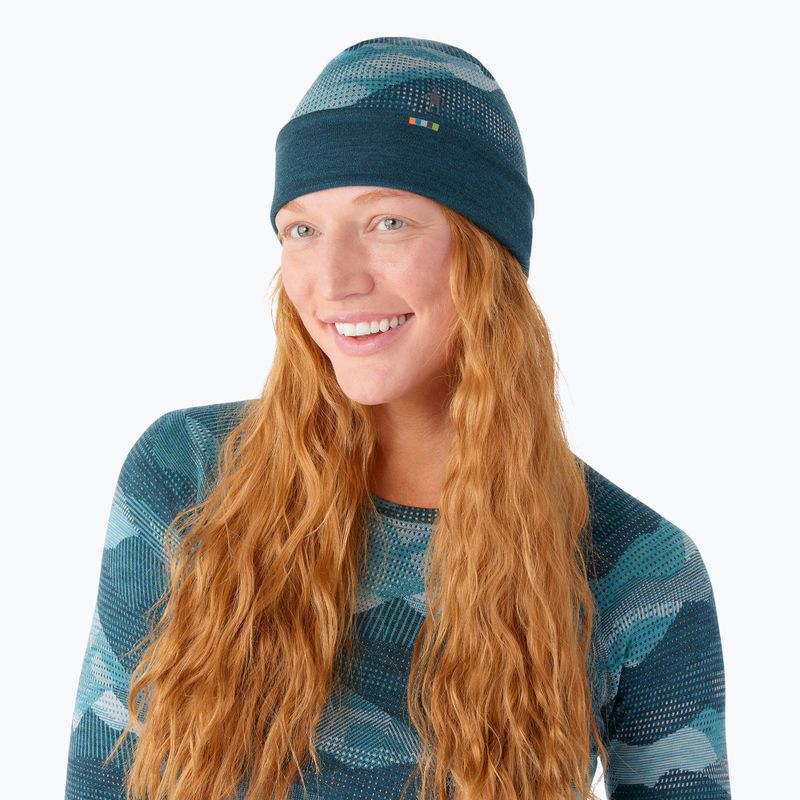 Smartwool Merino Reversible Cuffed cap twilight blue mtn scape 7