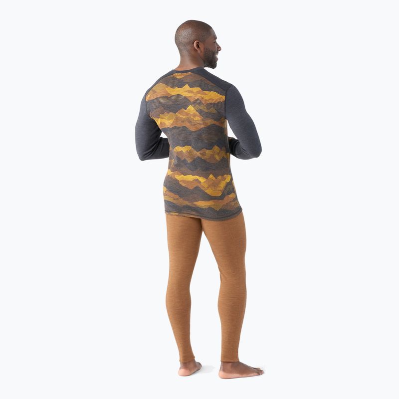 Men's thermal base layer sweatshirt Smartwool Merino 250 Baselayer Crew Boxed charcoal mtn scape 2