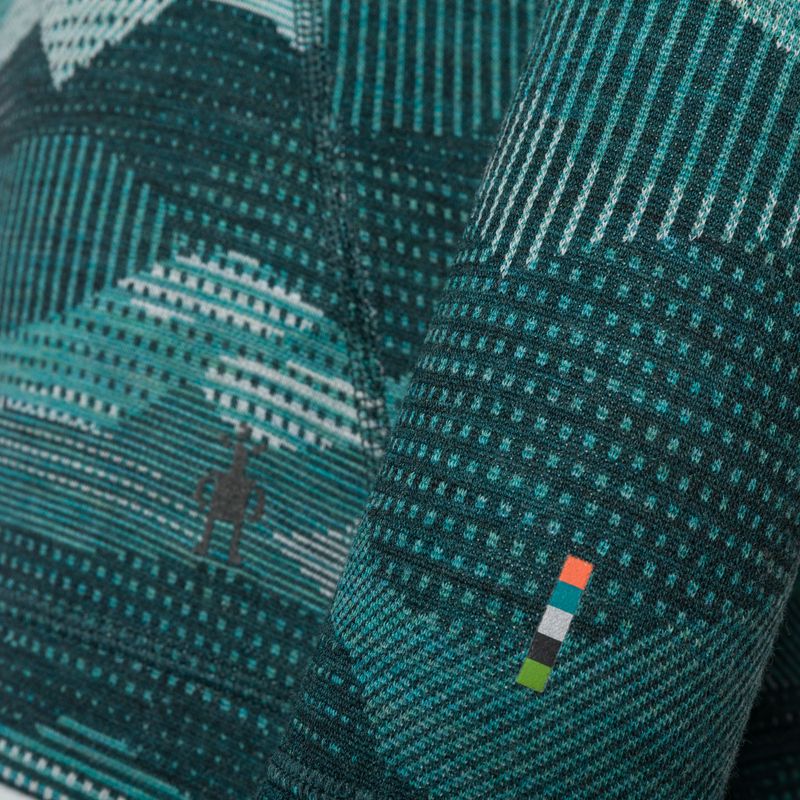 Women's thermal base layer sweatshirt Smartwool Merino 250 Baselayer Crew Boxed twilight blue mtn scape 5
