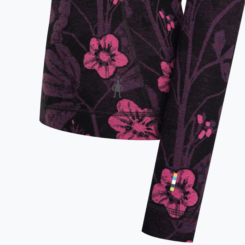 Women's thermal base layer sweatshirt Smartwool Merino 250 Baselayer Crew Boxed purple iris floral 6