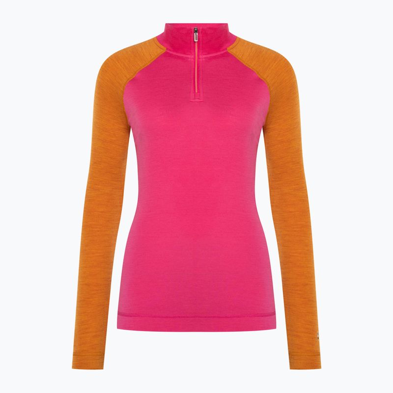 Women's Smartwool Classic Thermal Merino Baselayer 1/4 Zip boxed power pink longsleeve 3