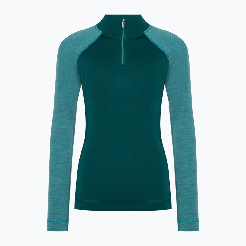 Women's thermal base layer sweatshirt Smartwool Classic Thermal Merino Baselayer 1/4 Zip Boxed emerald 3