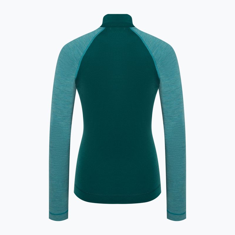 Women's thermal base layer sweatshirt Smartwool Classic Thermal Merino Baselayer 1/4 Zip Boxed emerald 4