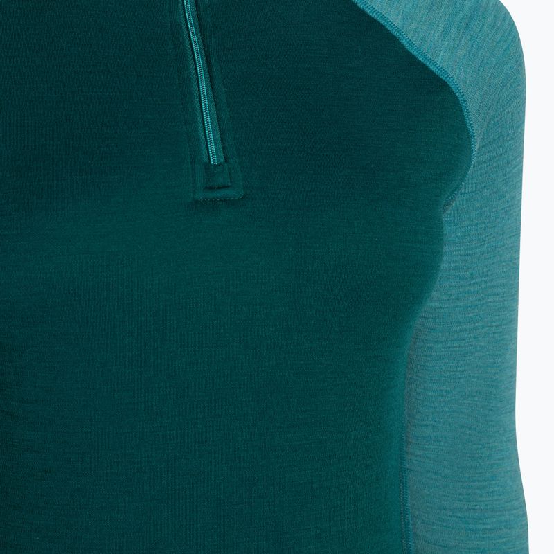 Women's Smartwool Classic Thermal Merino Baselayer 1/4 Zip Boxed emerald thermal longsleeve 5