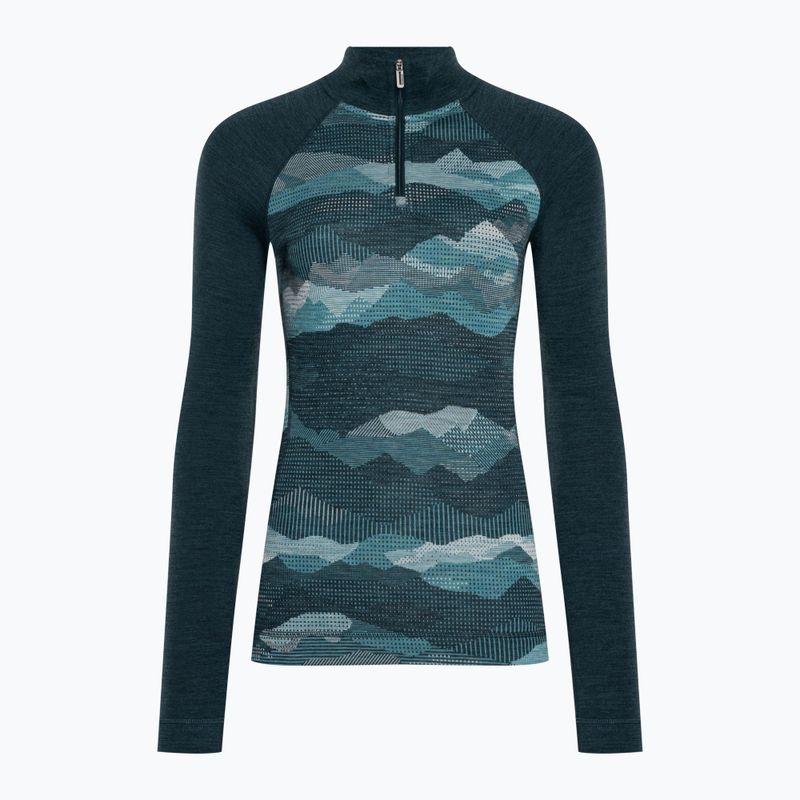 Women's thermal active sweatshirt Smartwool Classic Thermal Merino Baselayer 1/4 Zip Boxed twilight 3