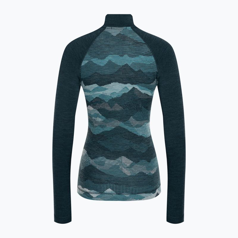 Women's Smartwool Classic Thermal Merino Baselayer 1/4 Boxed thermal longsleeve twilight blue 4