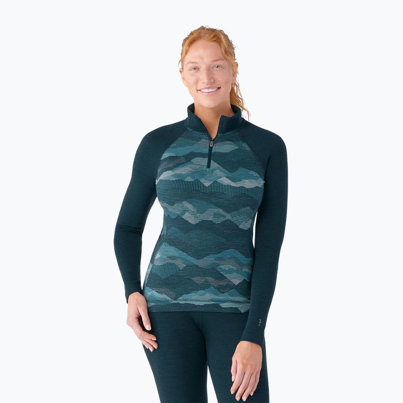 Women's Smartwool Classic Thermal Merino Baselayer 1/4 Boxed thermal longsleeve twilight blue