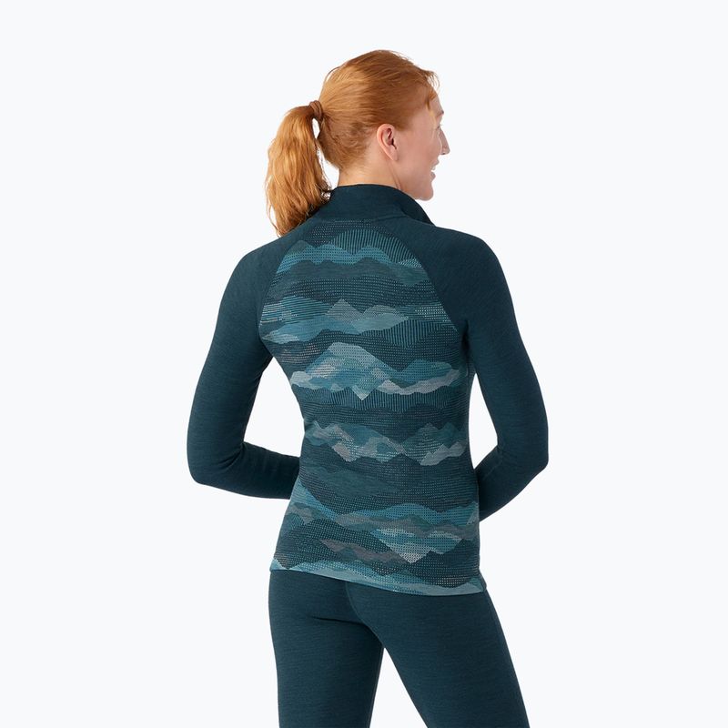 Women's thermal active sweatshirt Smartwool Classic Thermal Merino Baselayer 1/4 Zip Boxed twilight 2