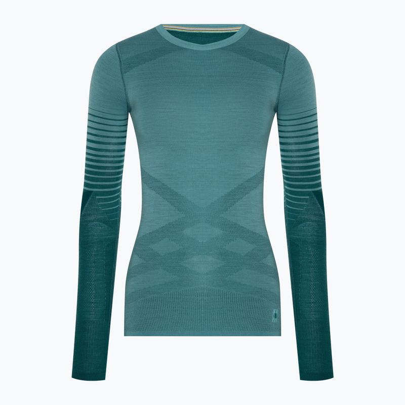 Women's thermal base layer sweatshirt Smartwool Intraknit Thermal Merino Baselayer Pattern Crew cascade 3