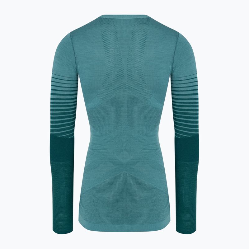 Women's thermal base layer sweatshirt Smartwool Intraknit Thermal Merino Baselayer Pattern Crew cascade 4