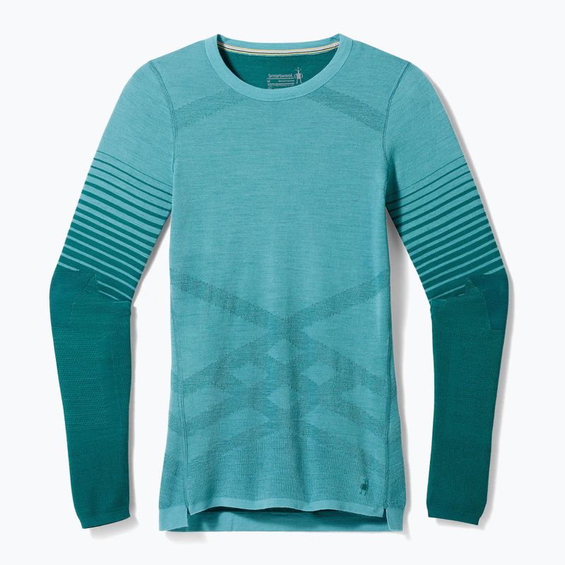 Women's thermal base layer sweatshirt Smartwool Intraknit Thermal Merino Baselayer Pattern Crew cascade 7