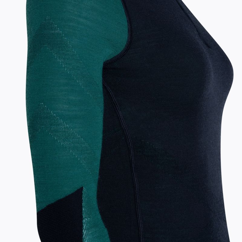 Women's Smartwool Intraknit Thermal Merino Baselayer Colorblock Longsleeve 1/4 deep navy 5