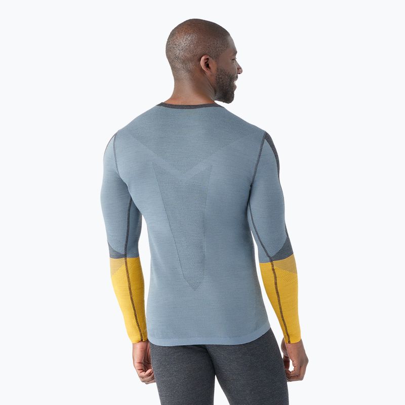 Men's thermal base layer sweatshirt Smartwool Intraknit Thermal Merino Baselayer Colorblock Crew charcoal 2