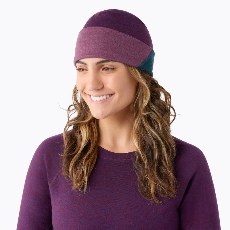 Smartwool Thermal Merino Colorblock winter hat twilight blue heather 6