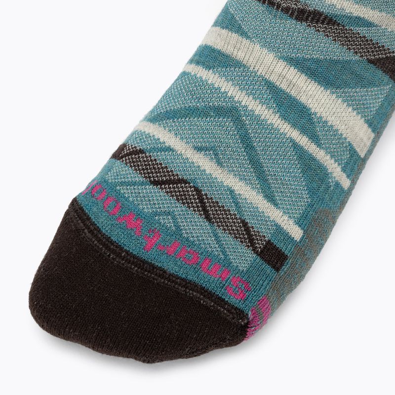 Women's trekking socks Smartwool Hike Light Cushion Under The Stars Crew cascade green 3