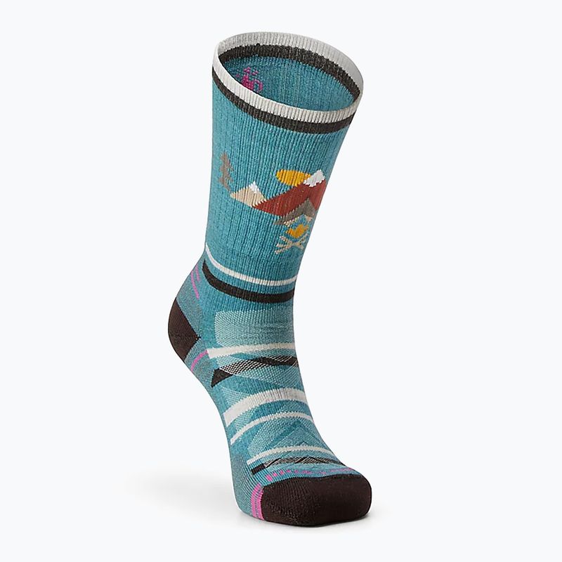 Women's trekking socks Smartwool Hike Light Cushion Under The Stars Crew cascade green 6