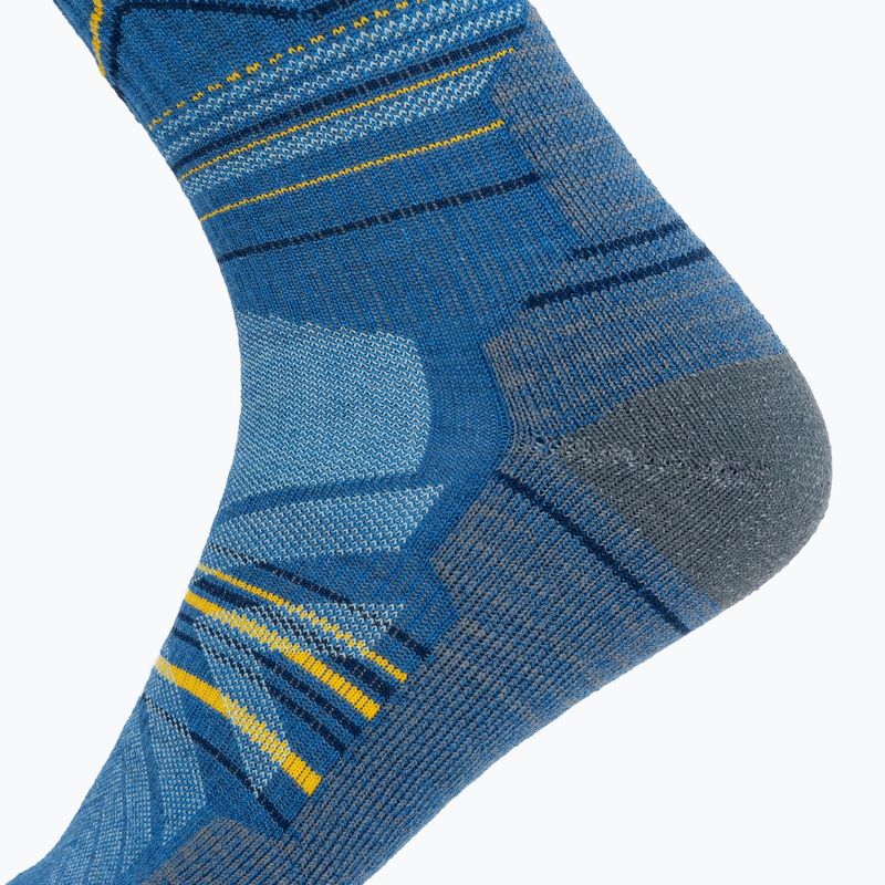 Smartwool Hike Light Cushion Mountain Pattern Crew trekking socks laguna blue 4