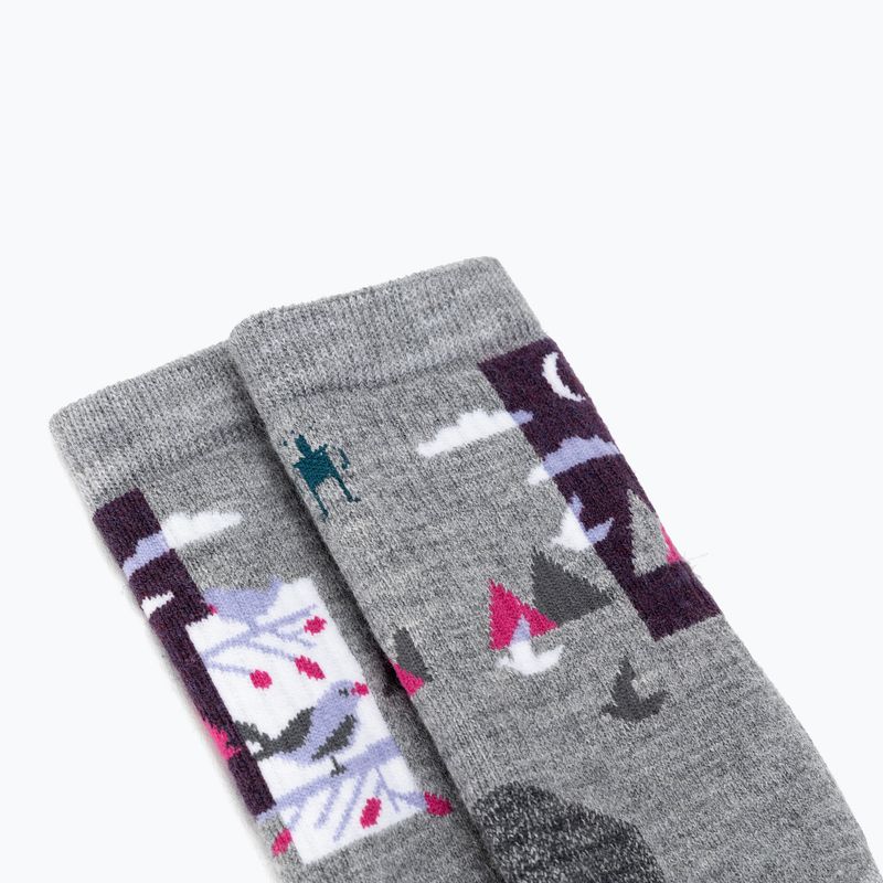 Women's trekking socks Smartwool Hike Full Cushion Alpine Perch Crew light gray 3