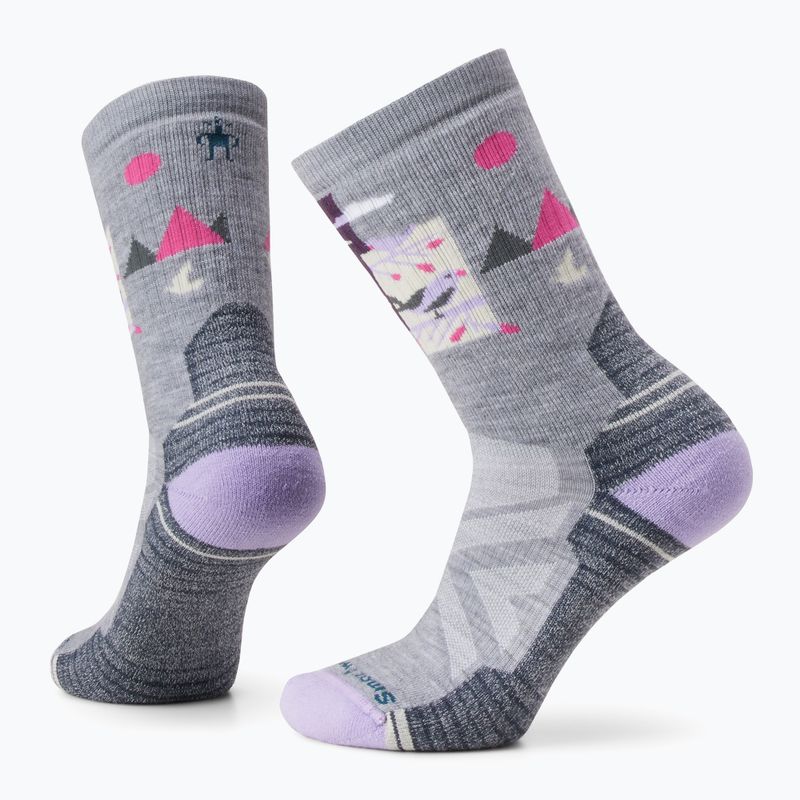 Women's trekking socks Smartwool Hike Full Cushion Alpine Perch Crew light gray 9