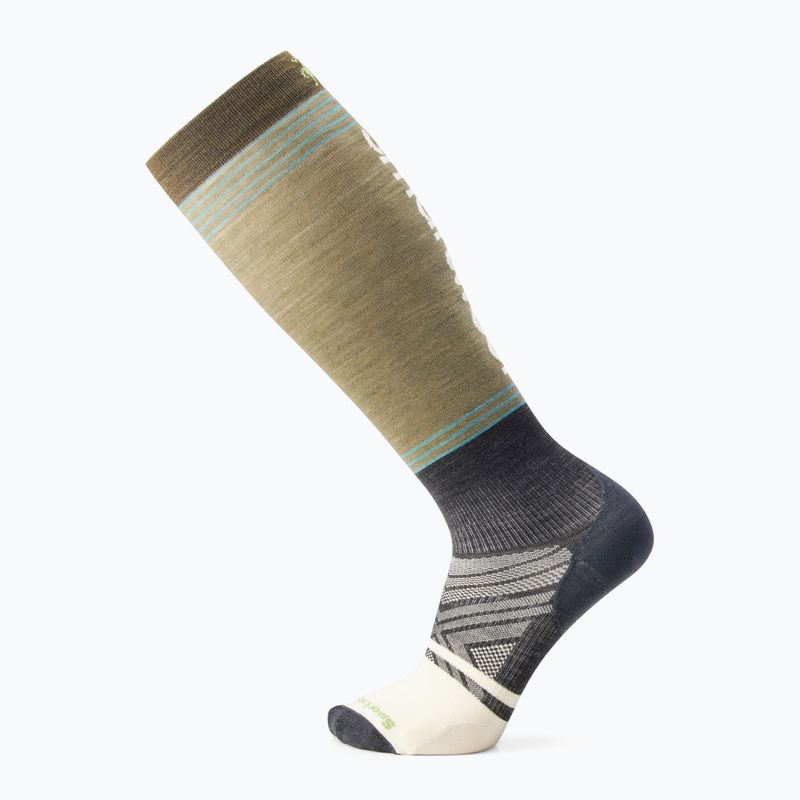 Smartwool Ski Zero Cushion Logo OTC winter moss socks