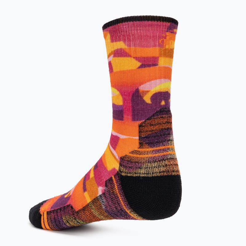 Smartwool women's trekking socks Hike Light Cushion Bear Country Print Crew orange rust 2