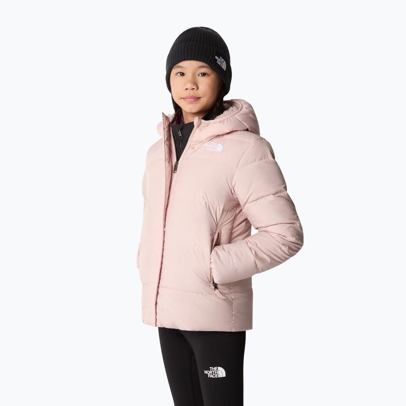 Children's down jacket The North Face North Down Fleece Parka pink moss 4